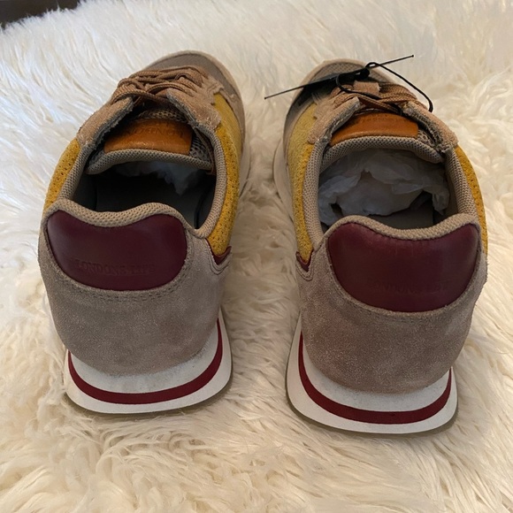 Londons Life beige suede preppy lace up tennis sneaker trainer size 40 - Picture 5 of 9